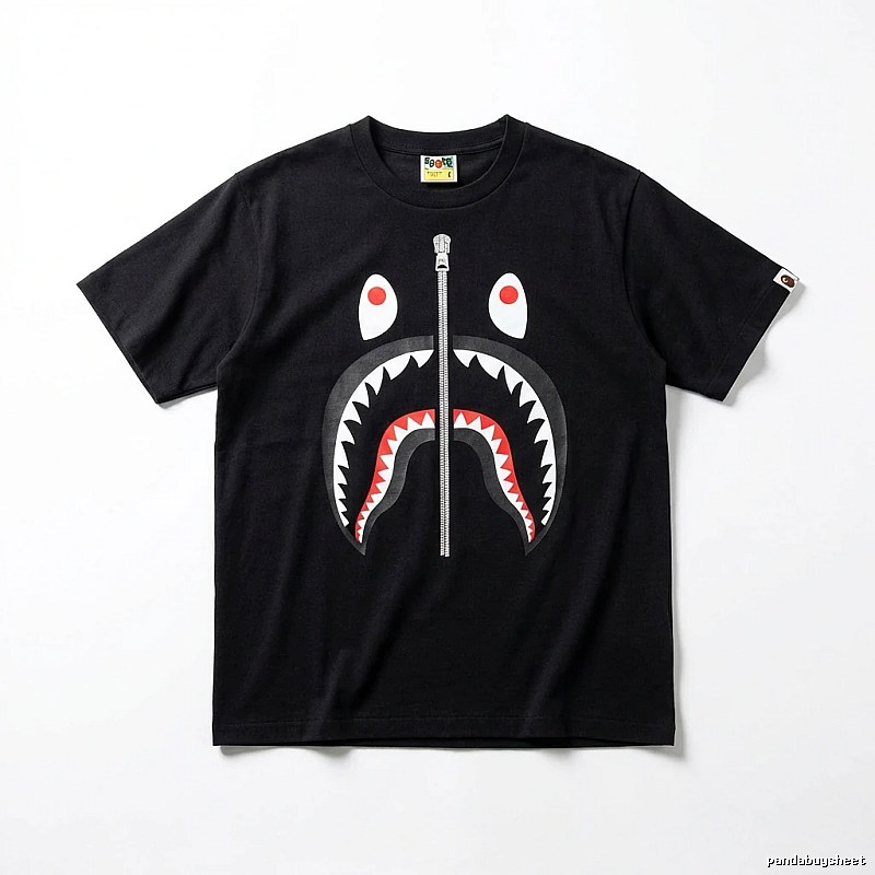Bape Shark series black short-sleeved shirt