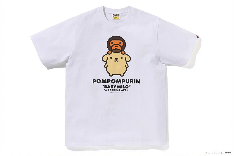 Bape x Pompompurin Co-branded Short-sleeve White