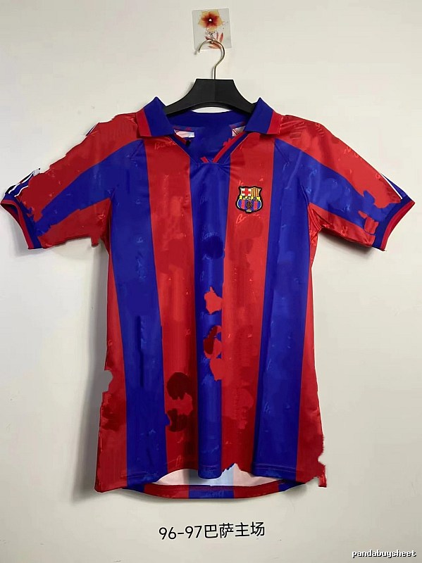 Barcelona Resort Retro soccer jersey Blue Red Barcelona for Travel Looks