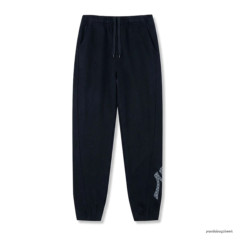 Basic style casual black pants of MLB