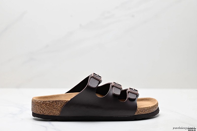 BIRKENSTOCK Casual Dark Brown Cork Slide Sandals
