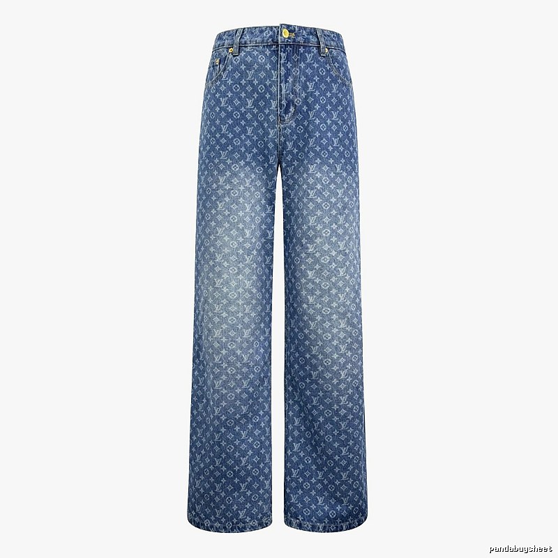 Blue Monogram Knit Pants by CELINE