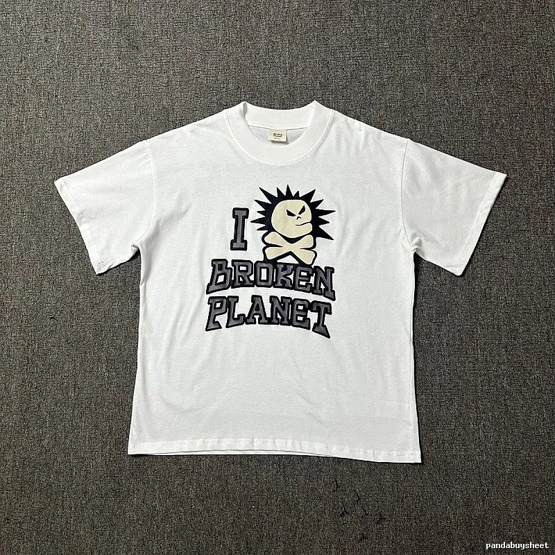 Broken Planet Classic Graphic T-shirt White Cotton Bold for Daily Styling