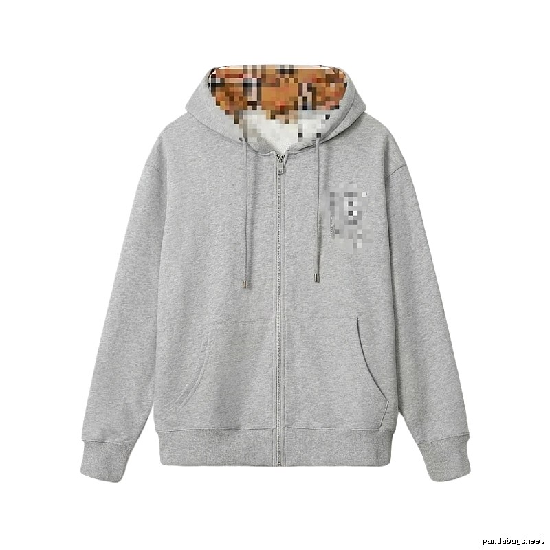 Burberry checkered casual grey hoodie