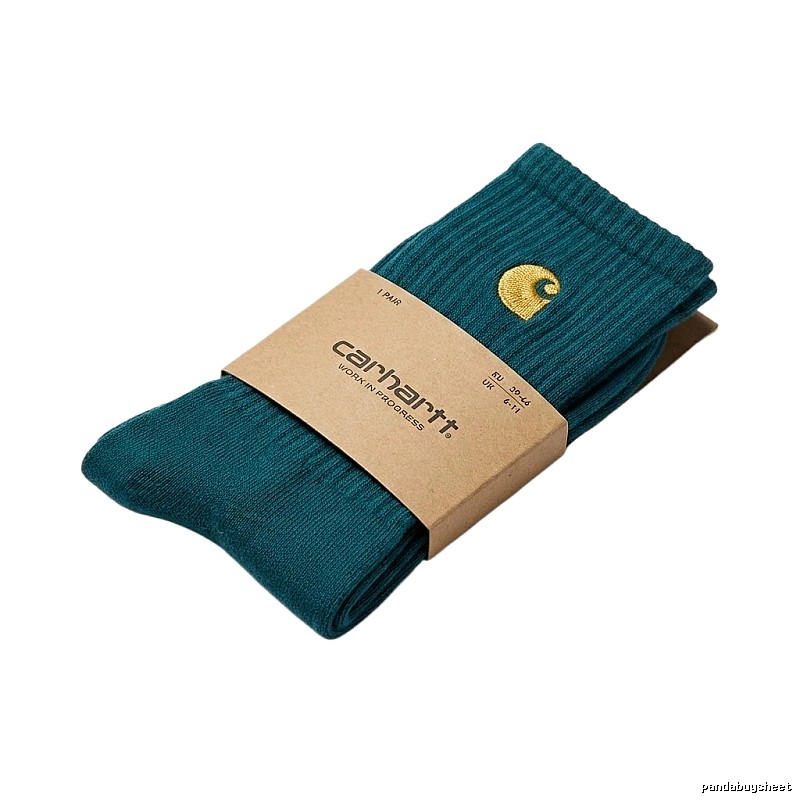Carhartt retro-style dark green socks