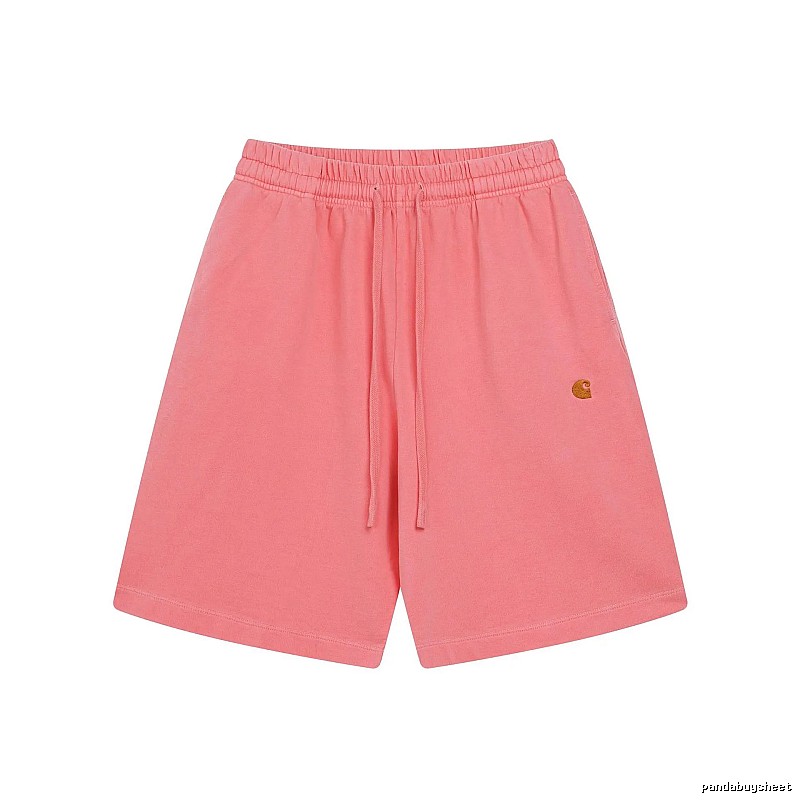 Carhartt WIP Embroidered Casual Style Pink Drawstring Shorts
