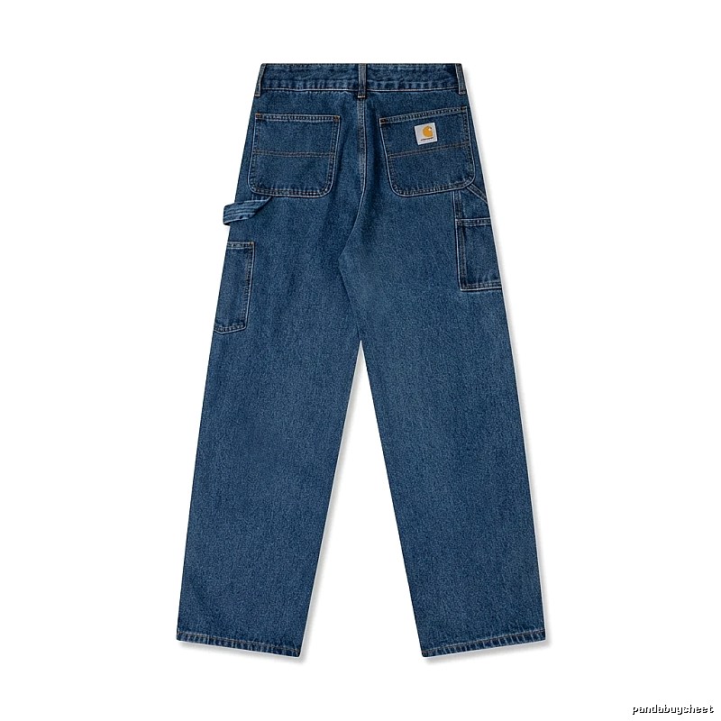 Carhartt workwear style dark blue jeans