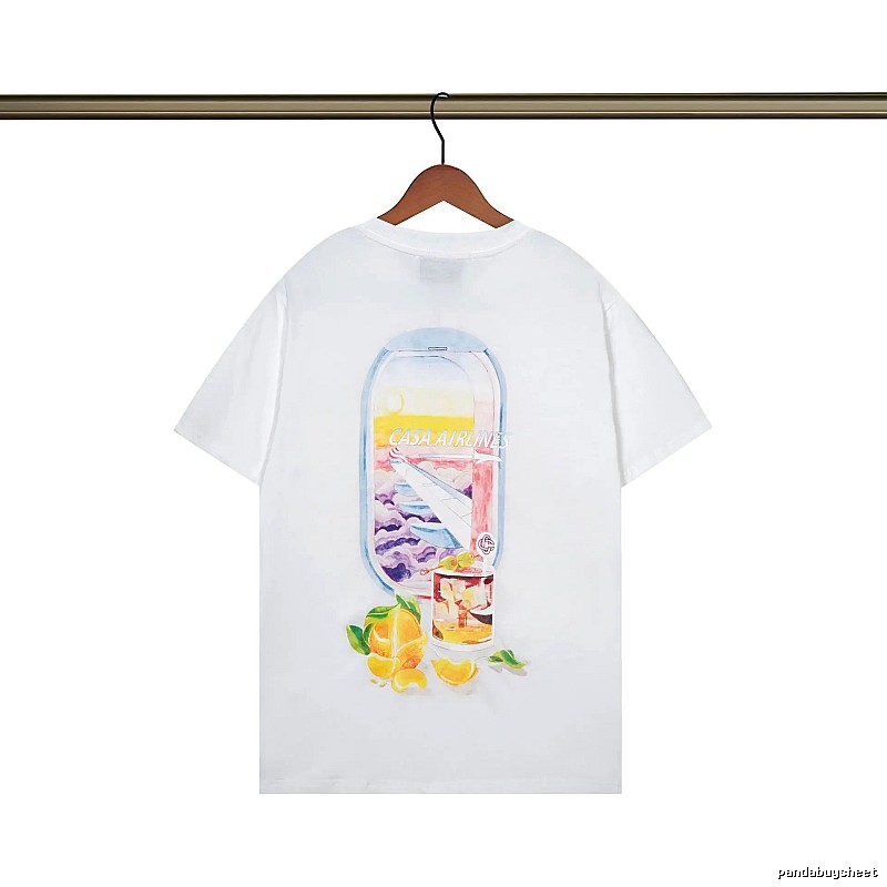 Casablanca Aviation Series Trendy Brand White T-shirt