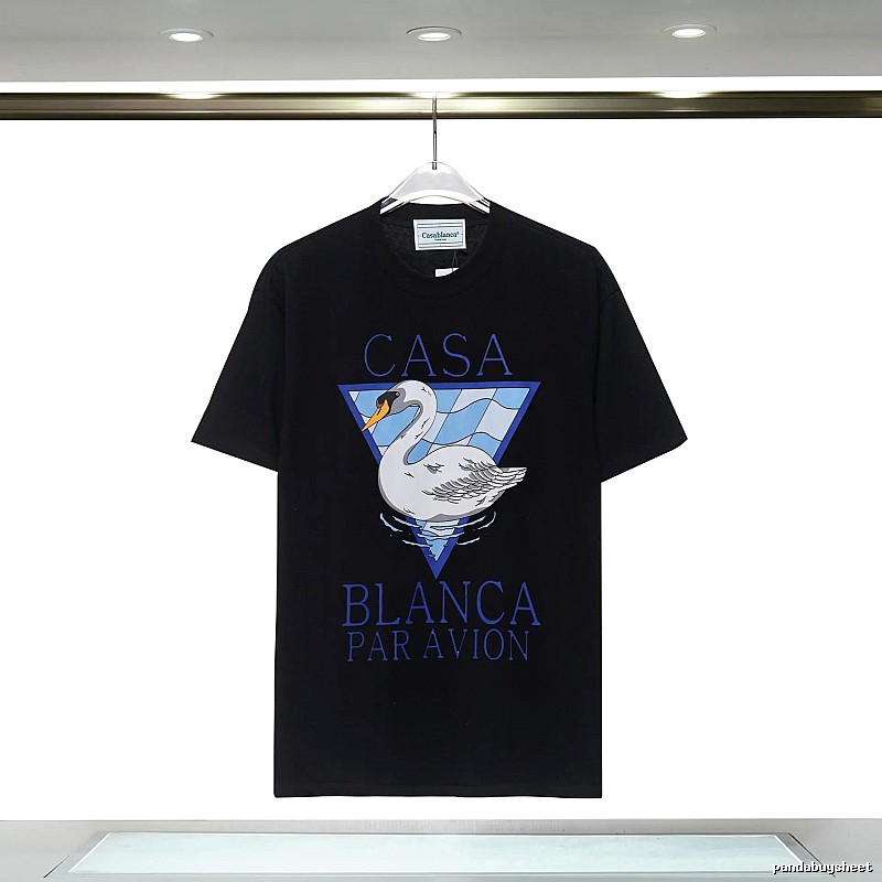 Casablanca black T-shirt with swan print
