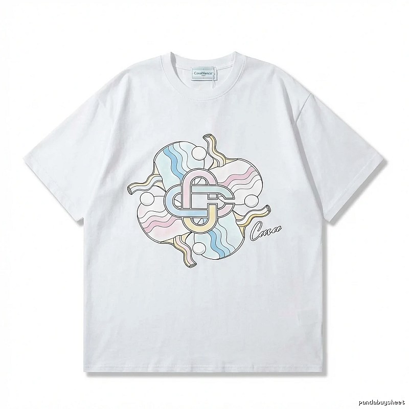 Casablanca Print Trendy White T-shirt