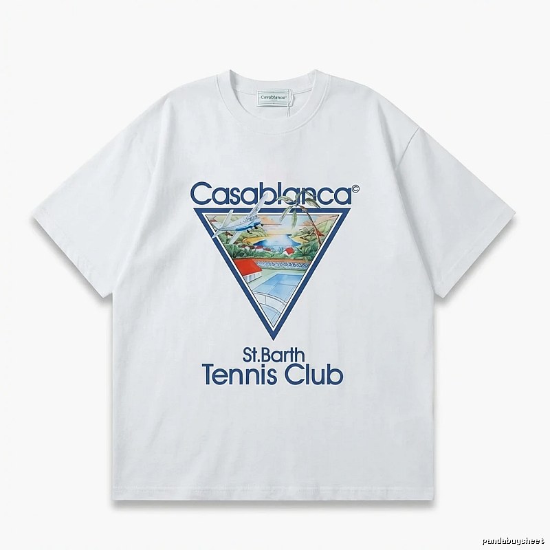 Casablanca Printed Casual White T-shirt
