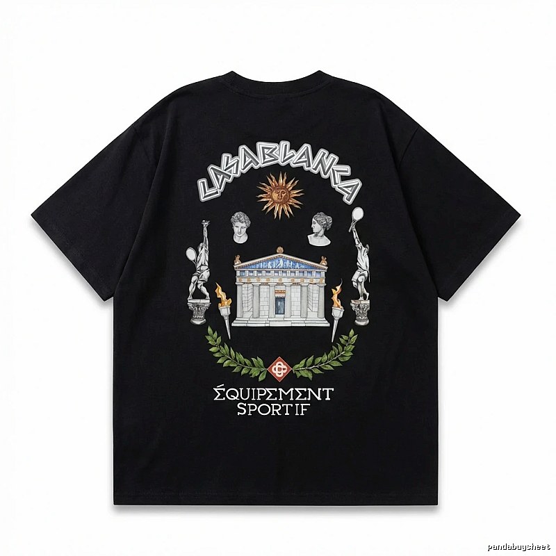 Casablanca retro style black T-shirt