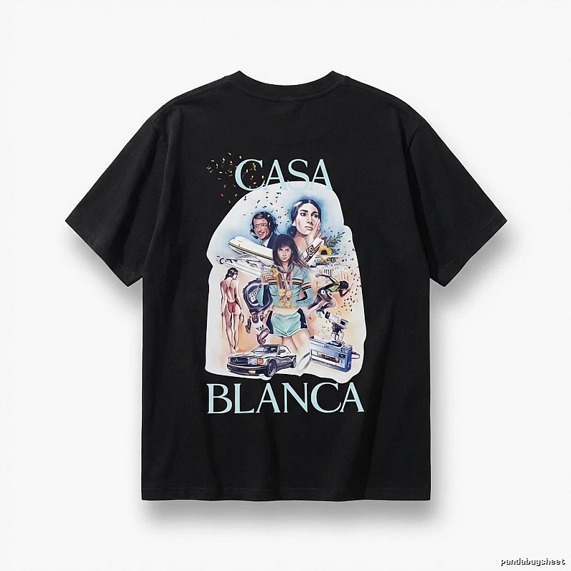 Casablanca retro style black T-shirt