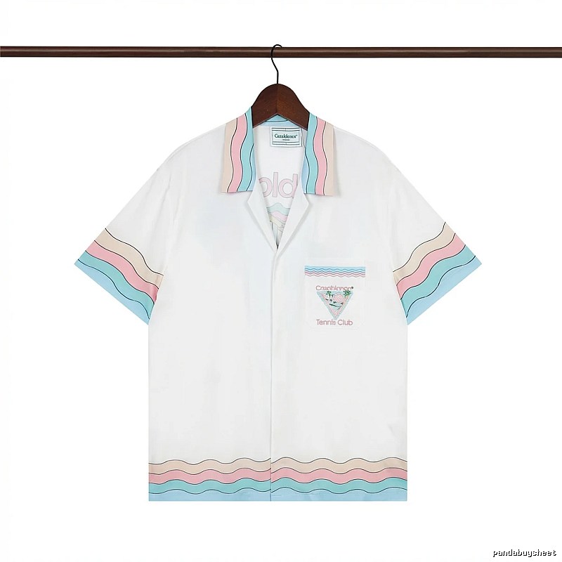 Casablanca stripe retro-style white shirt
