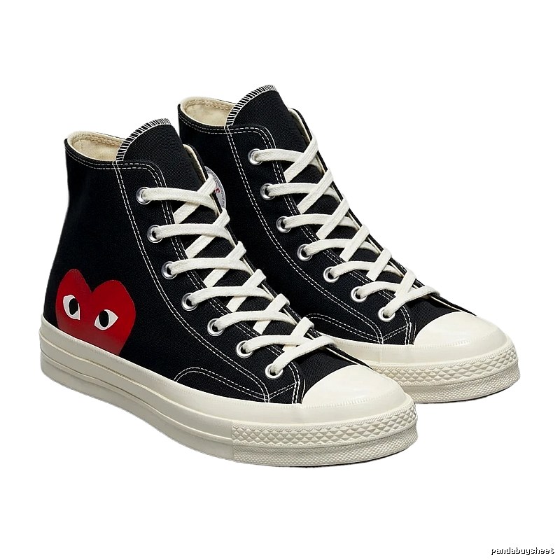 CDG Love High-top Canvas Shoes