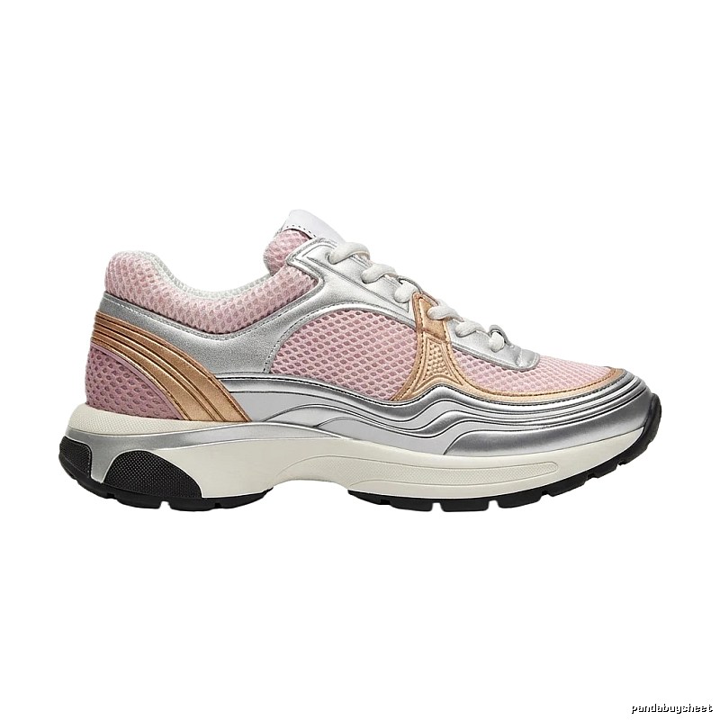 Chanel sporty pink and silver color - block shoes