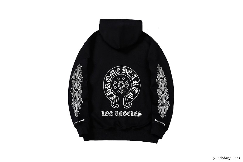 Chrome Hearts 2088-26 Black Cross Graphic Hoodie Streetwear Look