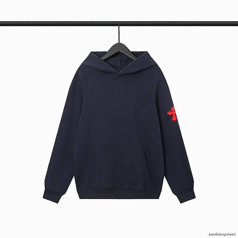 Chrome Hearts 2089-83 Navy Cross Graphic Hoodie Sport Casual