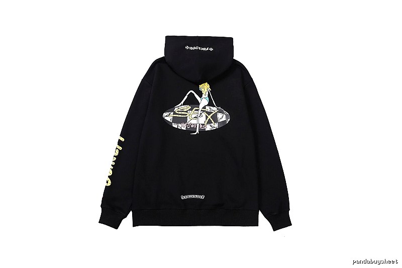 Chrome Hearts Classic Cross graphic hoodie Black Blue Cross with Travel-Friendly Style