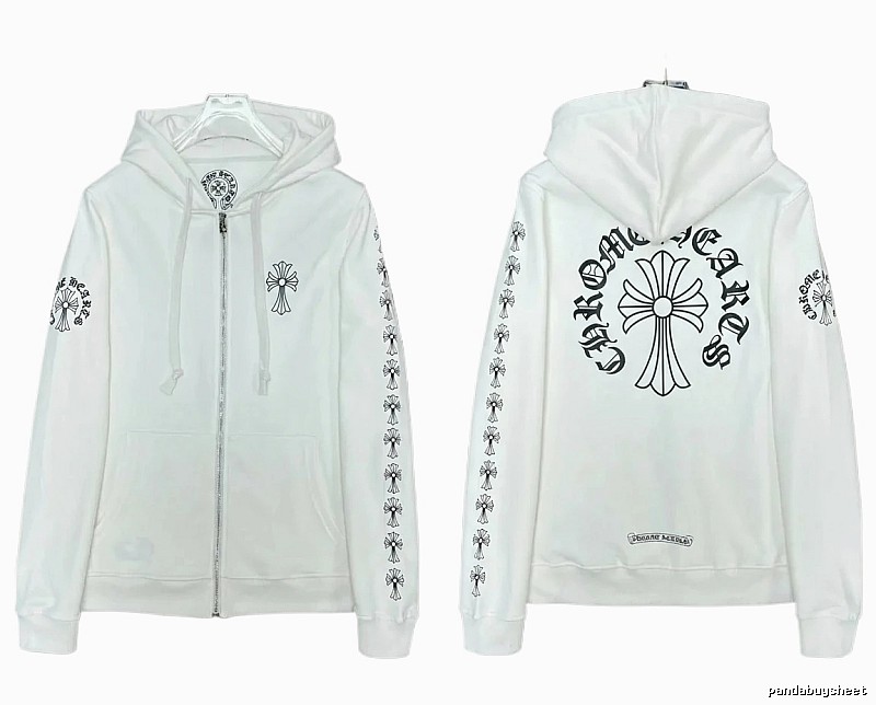 Chrome Hearts Cross Cool Style White Hoodie