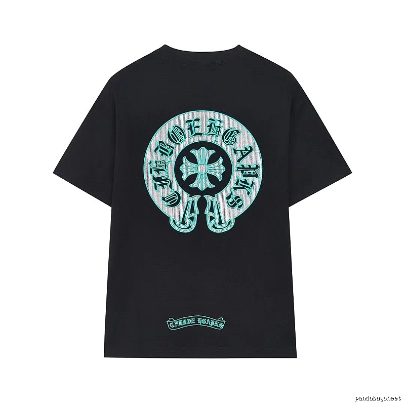 Chrome Hearts Cross Embroidered Vintage Style Black T-Shirt
