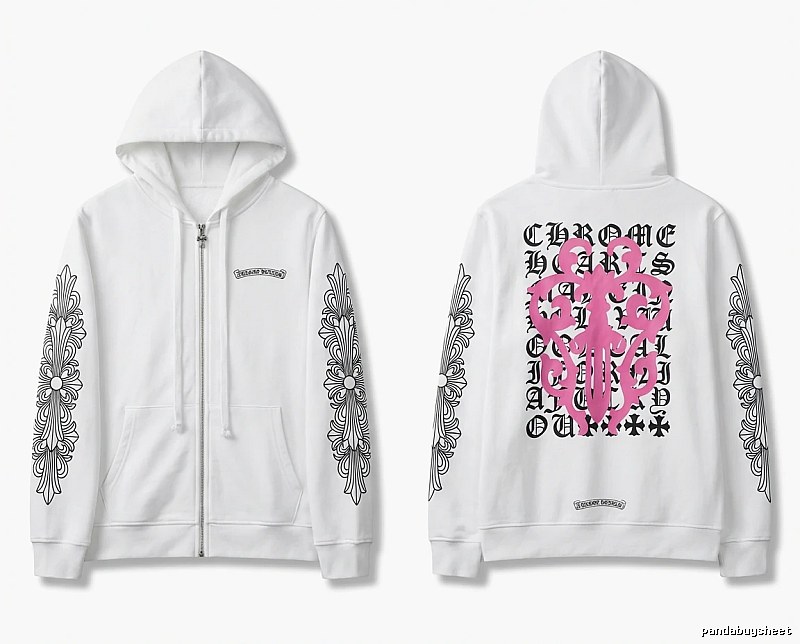Chrome Hearts Cross Flower Trendy and Cool Style White Sweatshirt