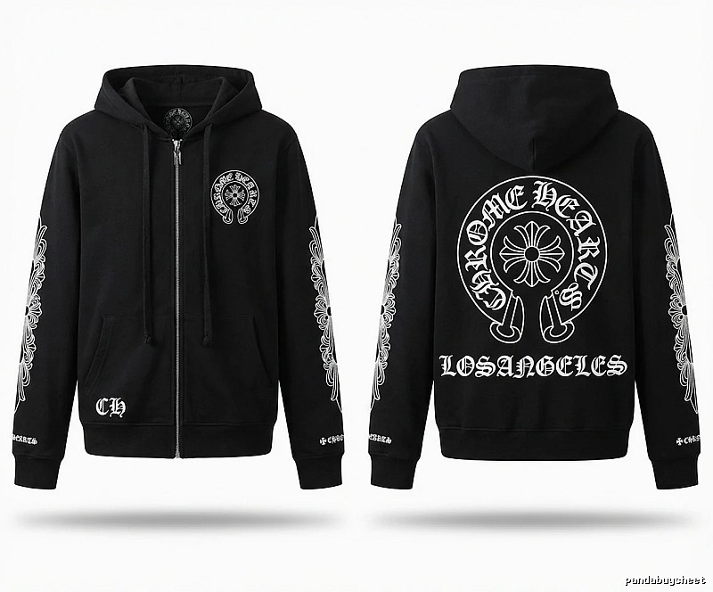 Chrome Hearts dark style black cardigan
