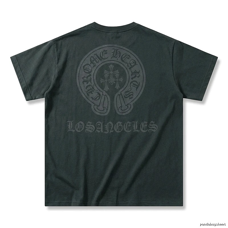 Chrome Hearts Gothic Style Dark Grey T-shirt