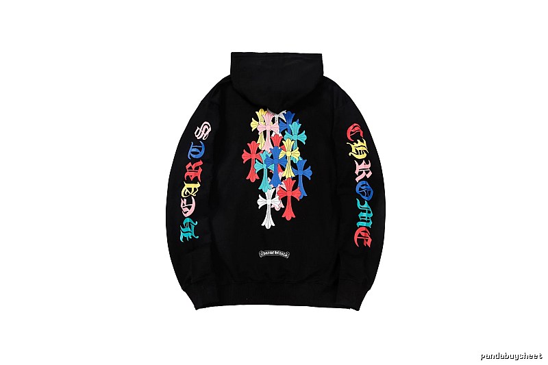 Chrome Hearts Lightweight Cross graphic hoodie Black Blue Cross for Trend Styling