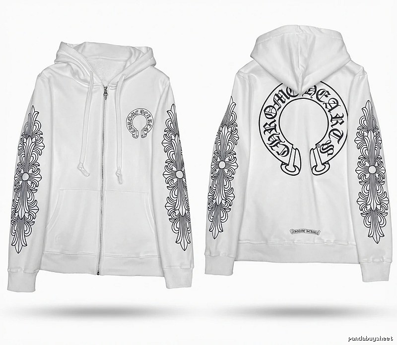 Chrome Hearts Printed Trendy and Cool Style White Hoodie