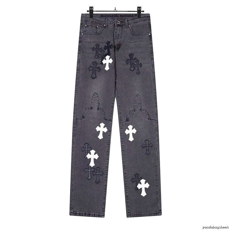 Chrome Hearts Relaxed Graphic jeans Light Denim Jeans with Designer-Inspired Detail
