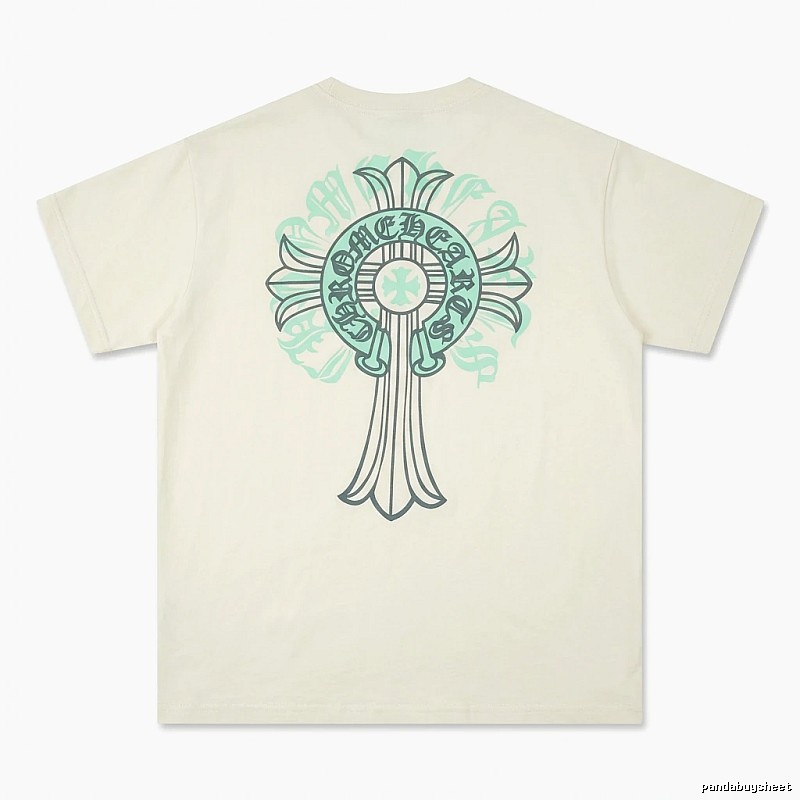 Chrome Hearts retro-style beige T-shirt