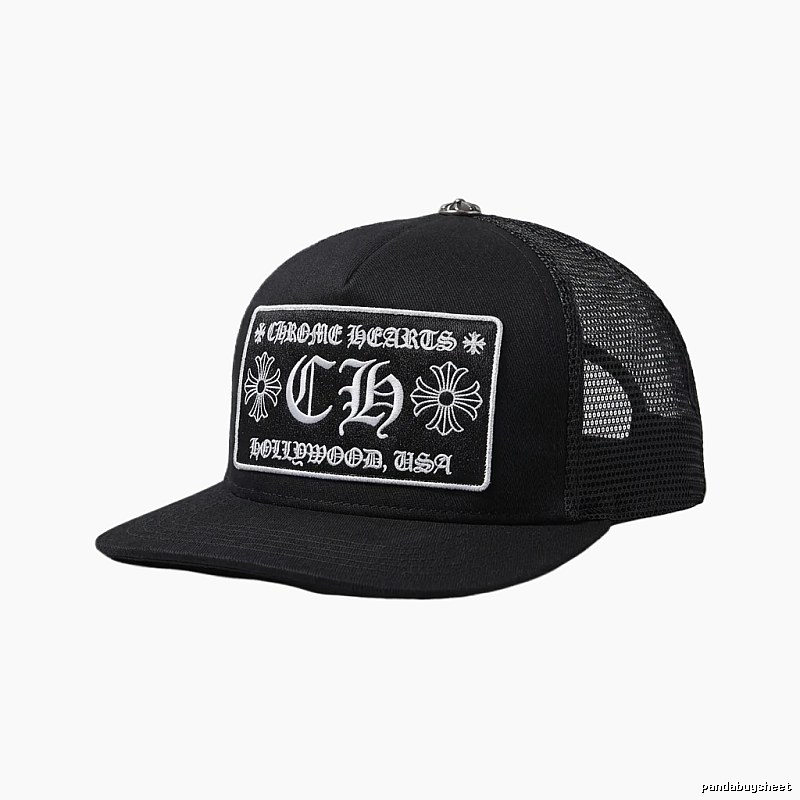 Chrome Hearts retro-style black cap
