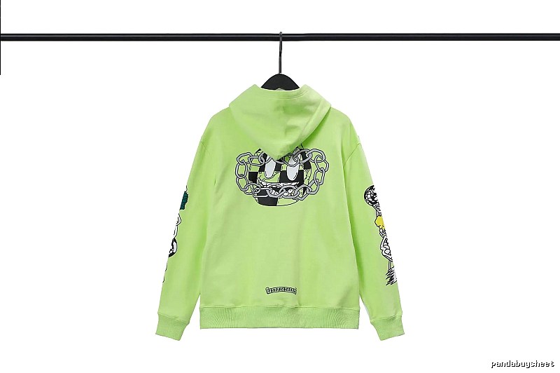 Chrome Hearts Urban Cross graphic hoodie Black Blue Cross with Casual Appeal