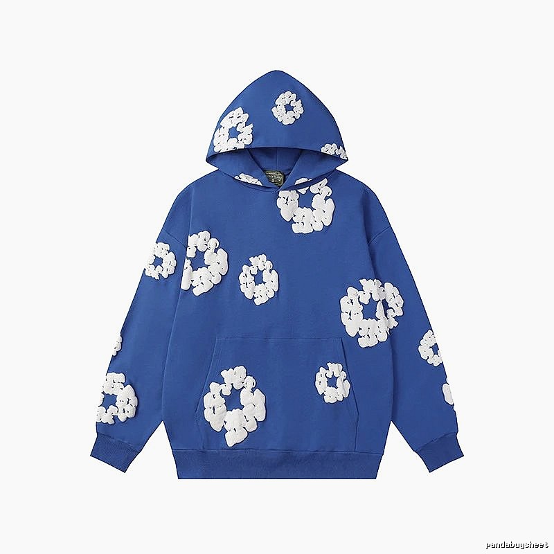 Cobalt Blue Floral Graphic Hoodie