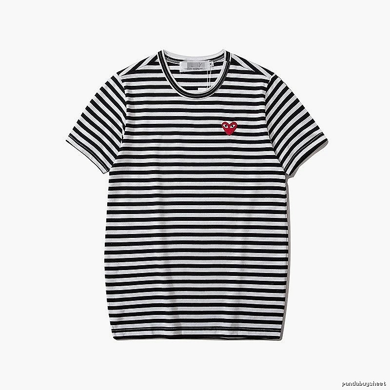 Comme des Garcons PLAY 2021-94 Black Style 2194 Heart Logo T-Shirt Fan Wear