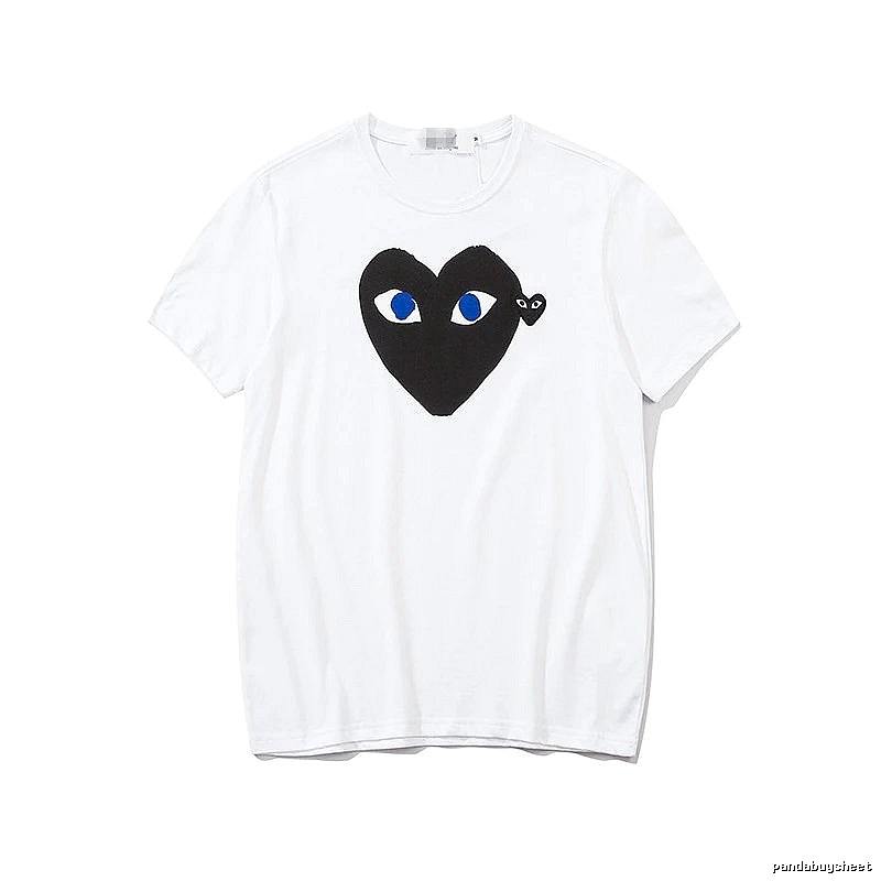 Comme des Garcons PLAY 2023-03 Black Style 2303 Heart Logo T-Shirt Poolside Style