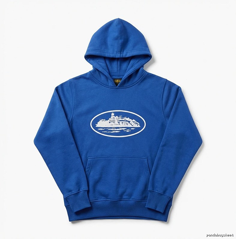 Corteiz Boat Logo Trendy Blue Sweatshirt