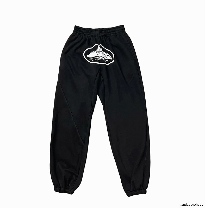 Corteiz Printed Casual Black Pants
