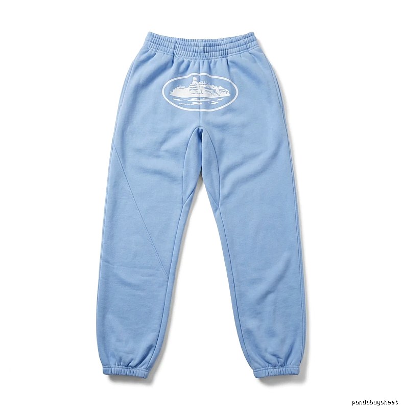 Corteiz Printed Casual Light Blue Pants