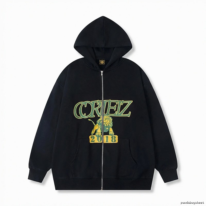 Corteiz Printed Trendy and Cool Black Sweatshirt