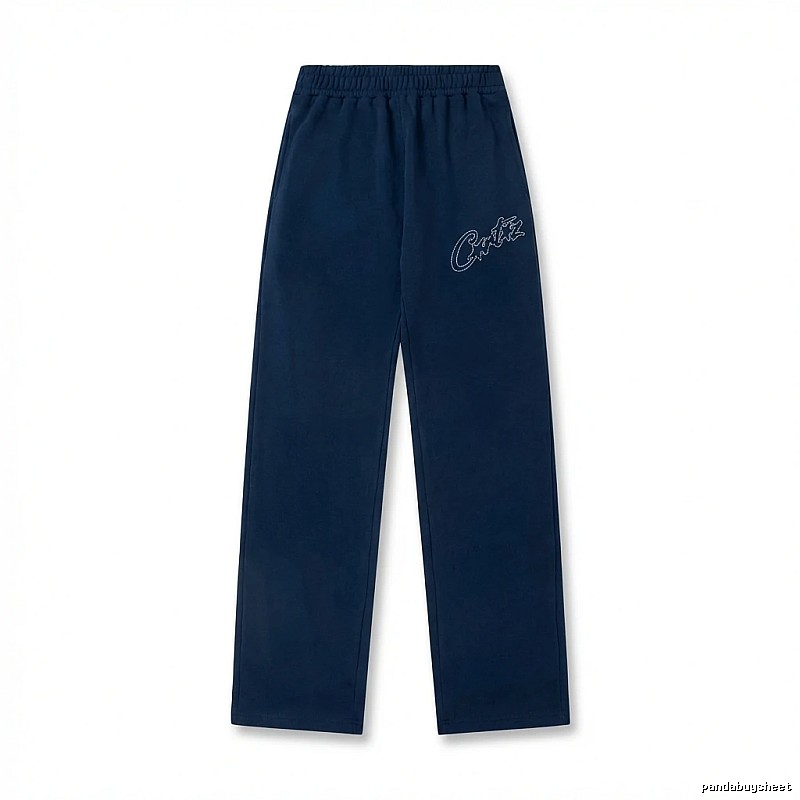 Corteiz simple style dark blue trousers