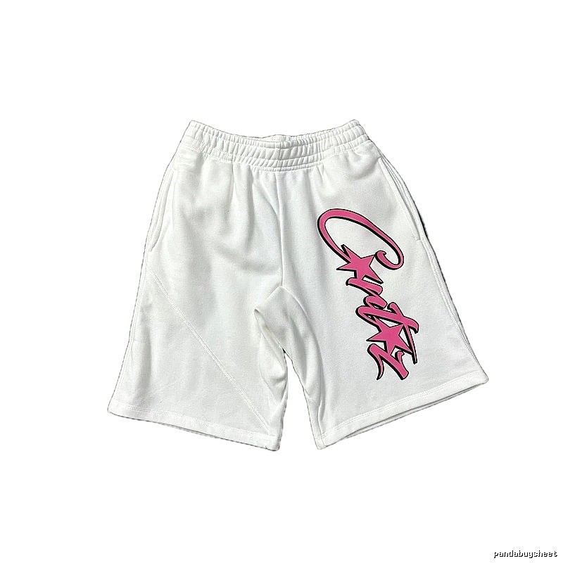 Corteiz trendy and cool style white shorts