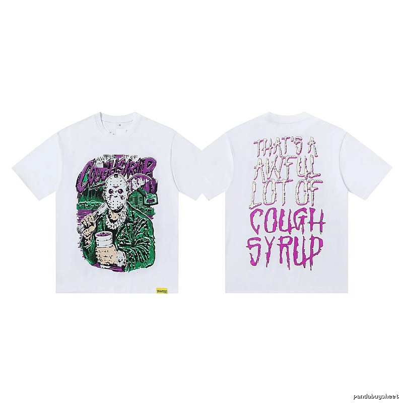 COUGH SYRUP Jason Print Street Style White T-shirt