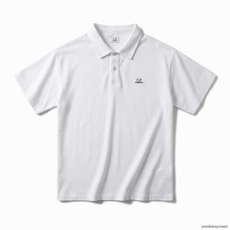 C.P simple style white Polo shirt