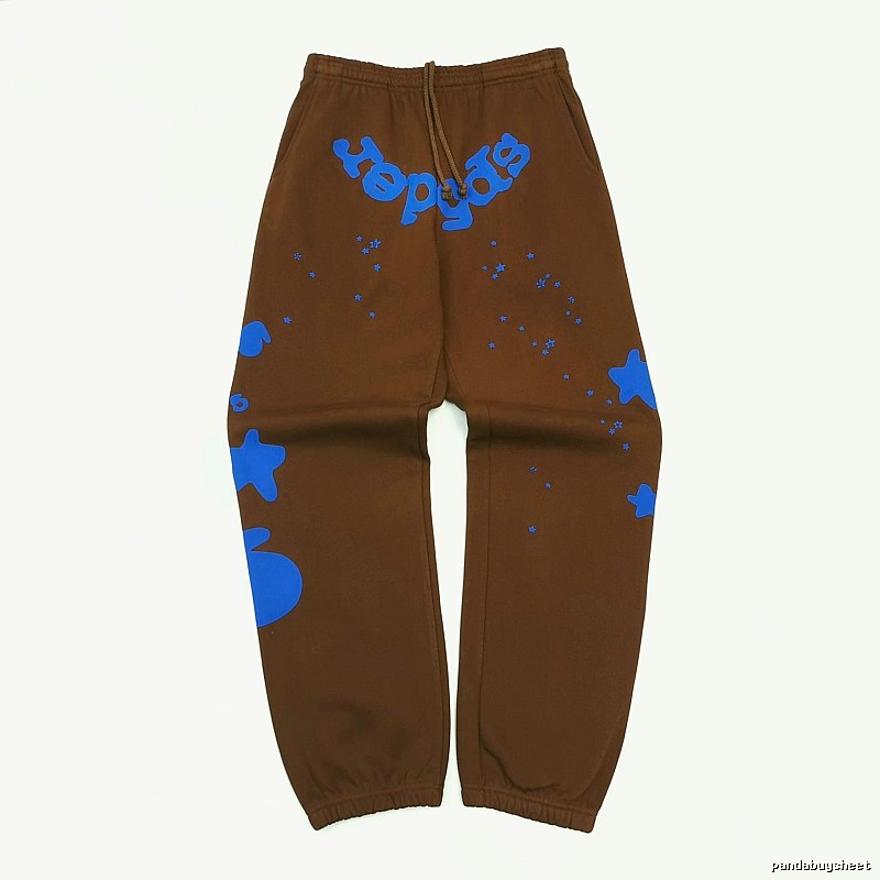 Daily Edit Sp5der Graphic Sweatpants - Brown