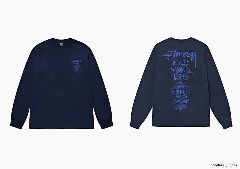 Dark blue hoodie with Stussy graffiti style