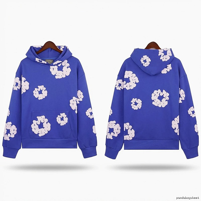 DENIM TEARS Floral Pattern Blue Sweatshirt