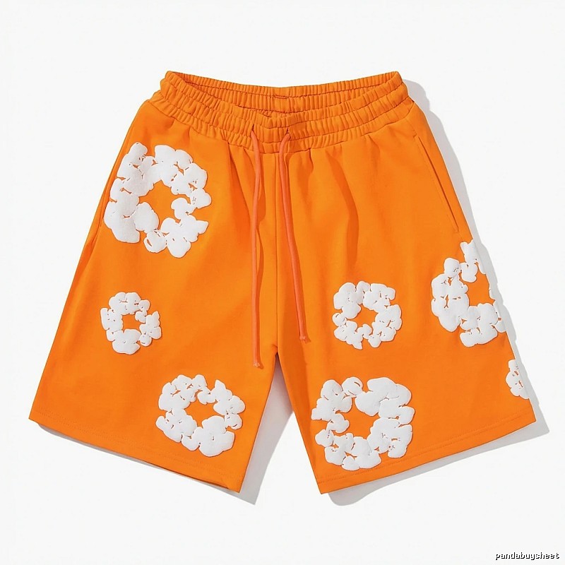 DENIM TEARS Floral Wind Orange Shorts