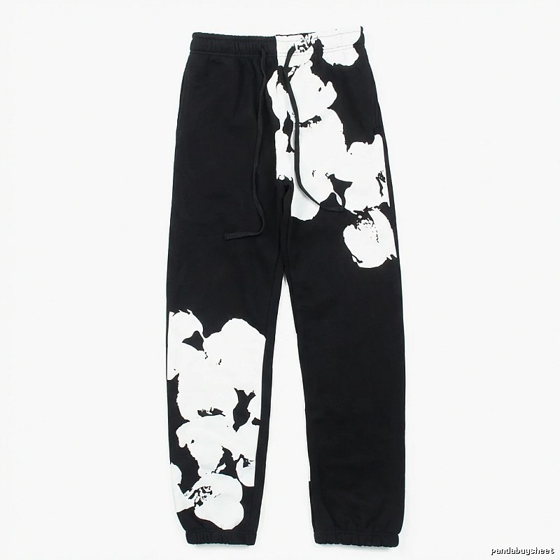 DENIM TEARS Ink-wash Style Black Sweatpants